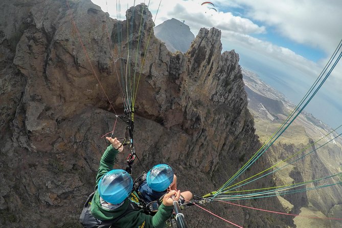 Acro Paragliding Adventure in Costa Adeje with FREE Pickup !! - The launch, climb, and coastal views