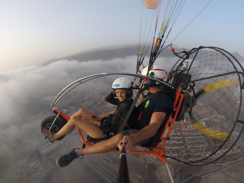 Adeje: Paratrike Flying Tour with Hotel Pickup and Photos - Seven minutes around Puerto Colón