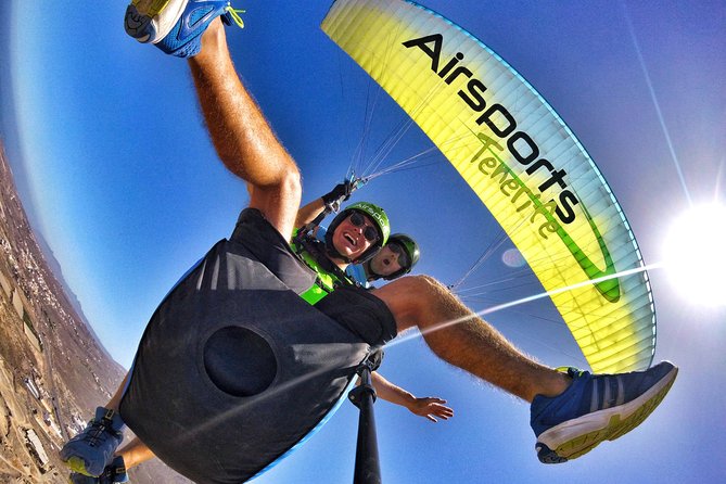 BRONZE tandem paragliding flight in South Tenerife, free pick up - From Costa Adeje to the hillside launch
