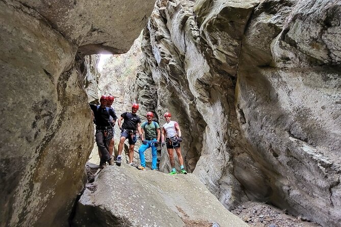 Canyoning in Tenerife South - Learning the ropes before the canyon narrows