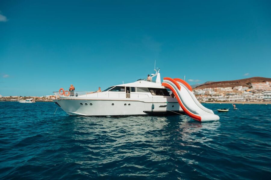 Costa Adeje: Private Yacht Trip with Watersports and Slides - What the Gulliver Fun Yacht day is really like
