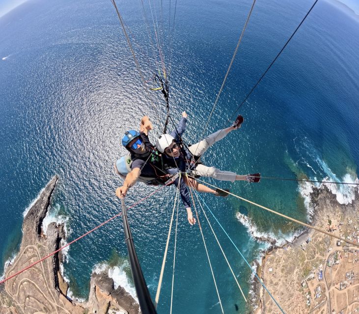 Costa Adeje: Tandem Paragliding Flight with Pickup - From hotel pickup to the launch site