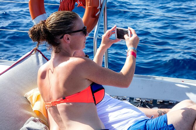 Exclusive Freebird Catamaran Whale & Dolphin to Masca From South - Passing Los Gigantes from the water