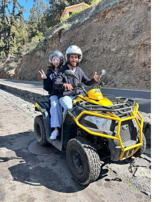 guided quad tour of Tenerife's Teide volcano - Learning to handle a quad before the climb