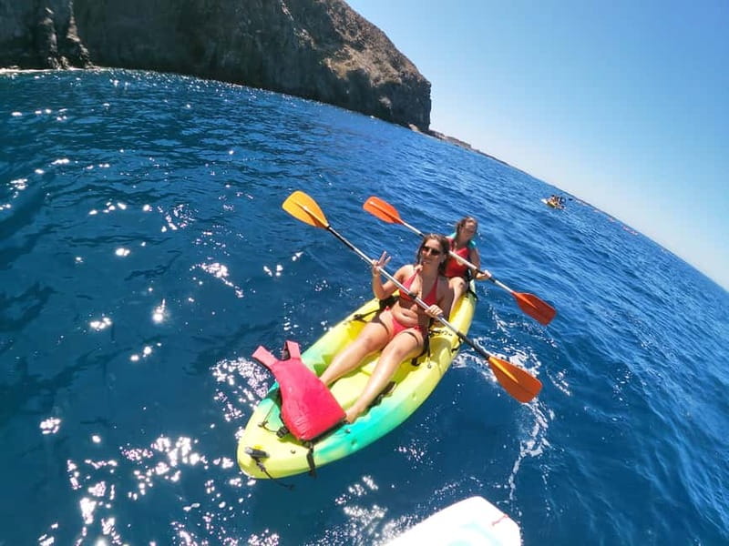 Los Cristianos: Kayak and Snorkel with Turtles and Photos - Weather can change the plan