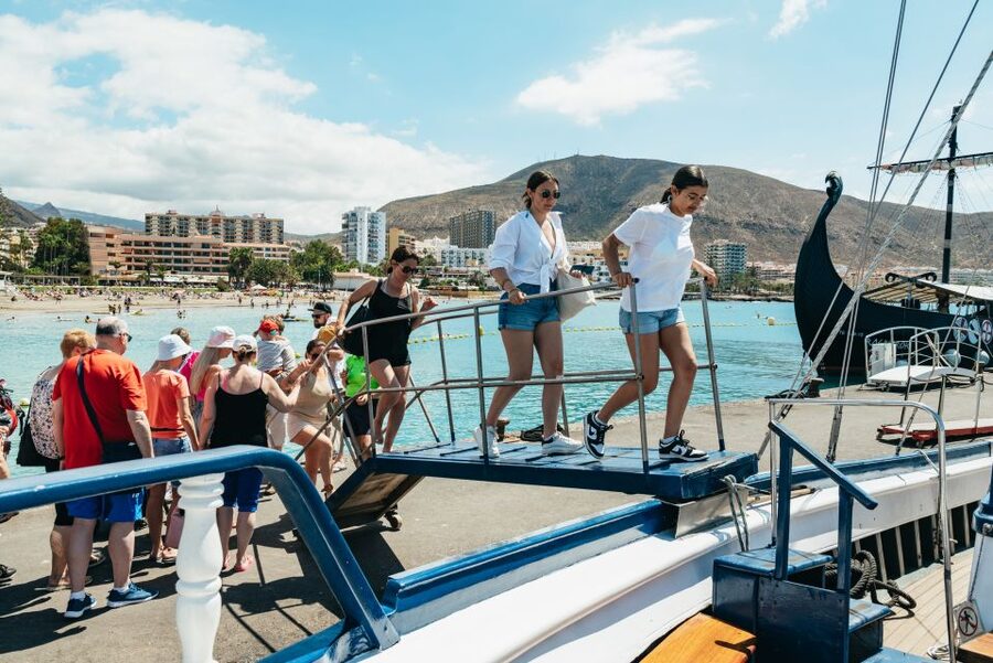 Los Cristianos Respectful No-Chase Whale and Dolphin Safari - Leaving the harbor and scanning the coastal water