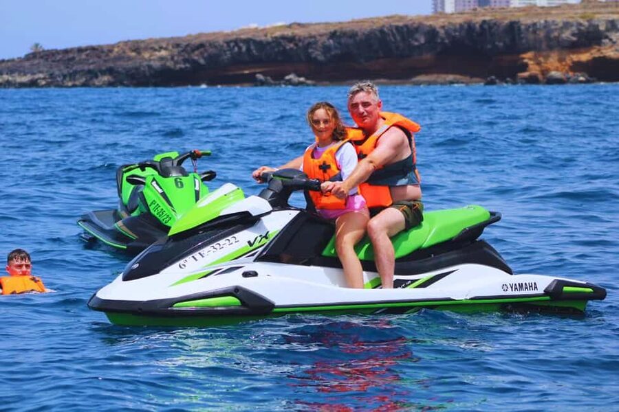 Puerto Colón: Kawasaki Jet Ski Tour Along Tenerife's Coast - The secret stop for swimming and photos