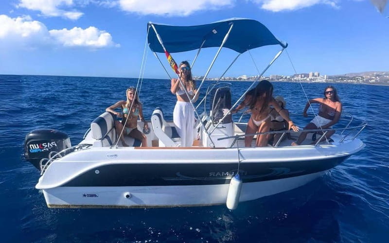 Puerto Colon: License-Free Self-Drive Boat in Tenerife - A small boat made for easygoing coastal time