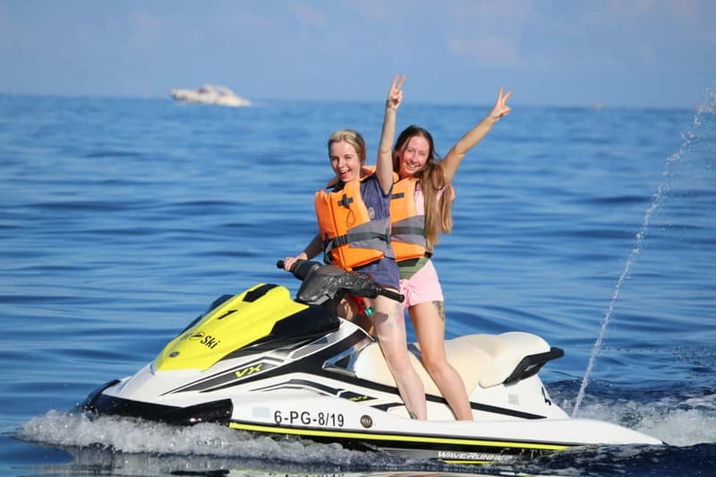 Puerto Colón: Tenerife Coast Jet Ski Tour with Photos - Yamaha jet skis and the two-rider choice