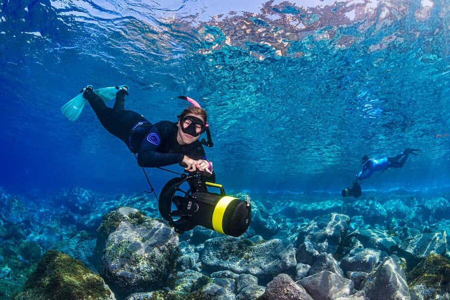 Radazul: Family-Friendly Snorkeling Tour - Getting fitted with the full snorkeling kit