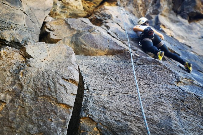 Rock climbing in natural space. - Climbing volcanic walls up to 20 meters high