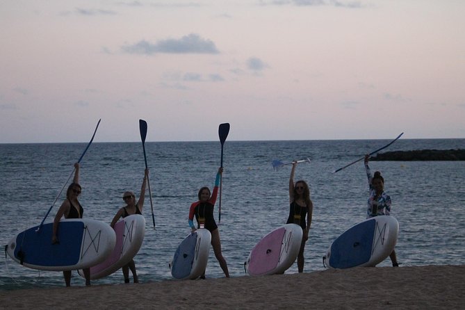 sunset stand up paddle - Practicing in the calm bay