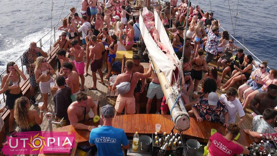 Tenerife: Boat Party with Open Bar and DJs - The swim stop and the long anchored party