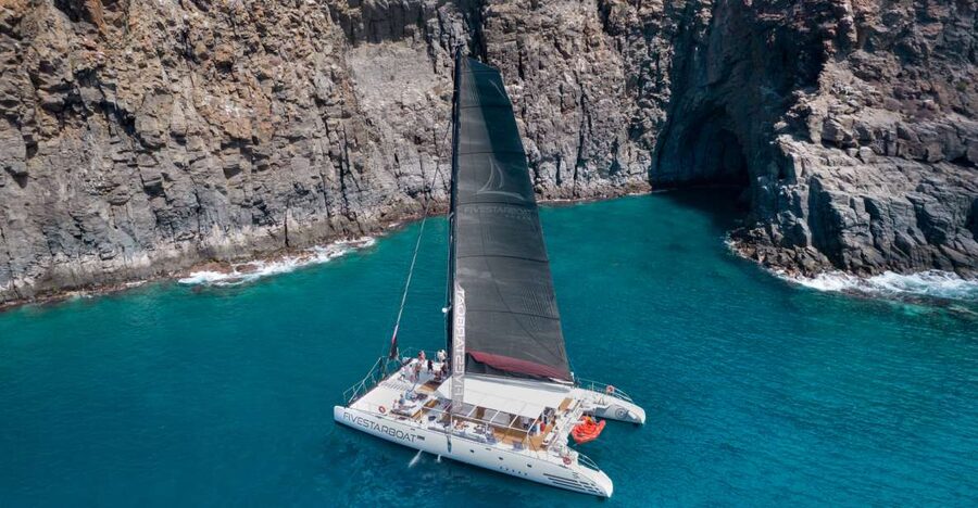 Tenerife: Catamaran Cruise with Brunch and Unlimited Drinks - A Canarian meal at Diego Hernández Beach