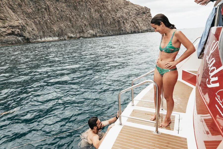 Tenerife: Eco-Yacht Whale and Dolphin Watching and Swimming - Passing Palm-Mar and the Cave of Love