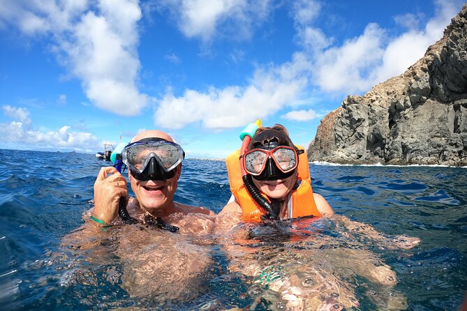 Tenerife: Kayak and snorkel with marine life safari - Paddling toward the Cave of Pal Mar