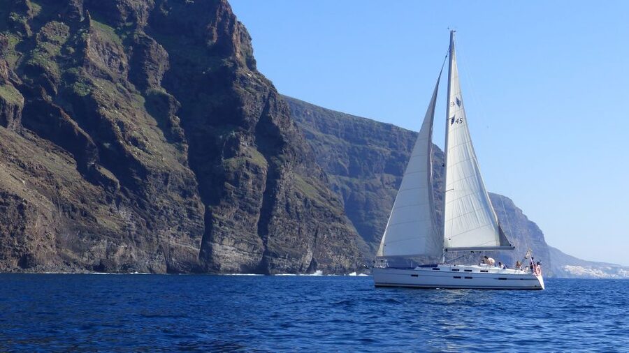 Tenerife: Los Gigantes Whale Watching Cruise by Sail Boat - A swim and snorkel near the cliffs