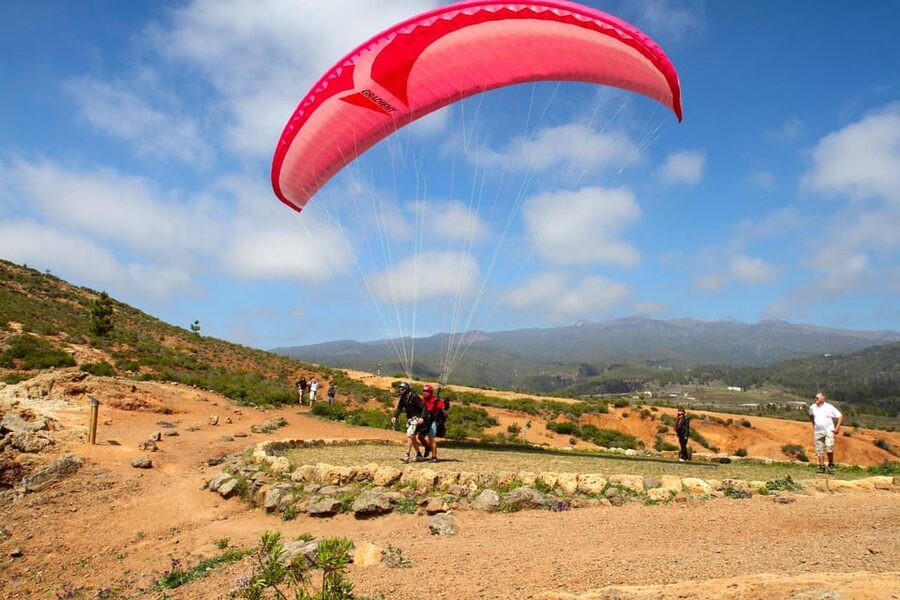 Tenerife: Paragliding Flight - Taking off above Adeje