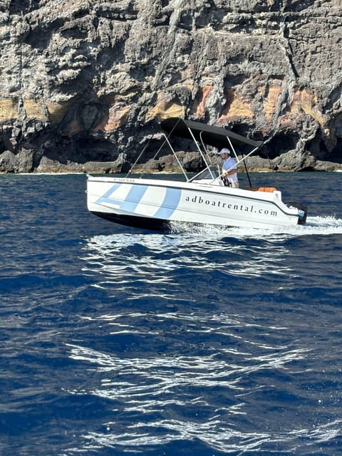 Tenerife: rent a boat without license - Following Tenerife’s south coast toward Los Gigantes