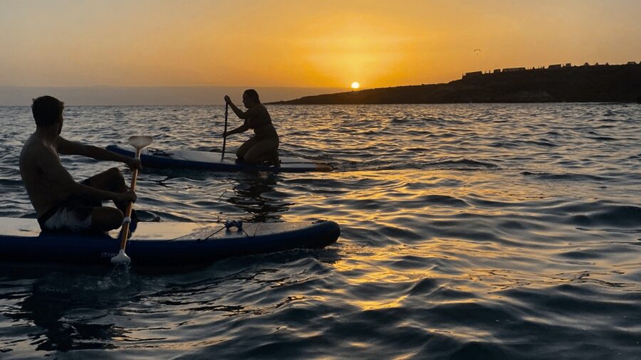 Tenerife: Sunset Stand-Up Paddleboarding Tour - A short snorkeling stop at Los Morteros Beach