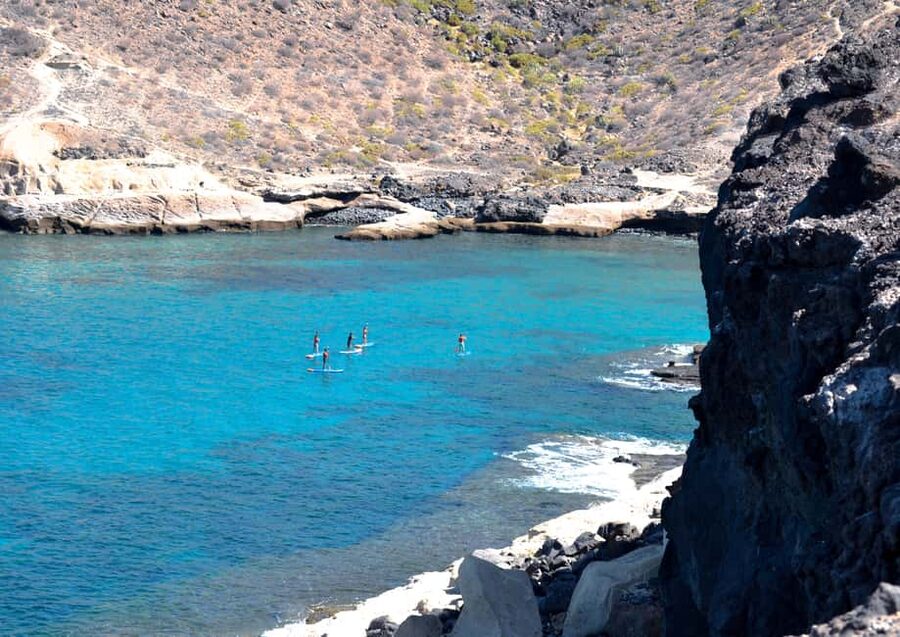 TENERIFE SUR: Paddleboarding tour and SNORKEL - The first 30 minutes: learning to handle a SUP