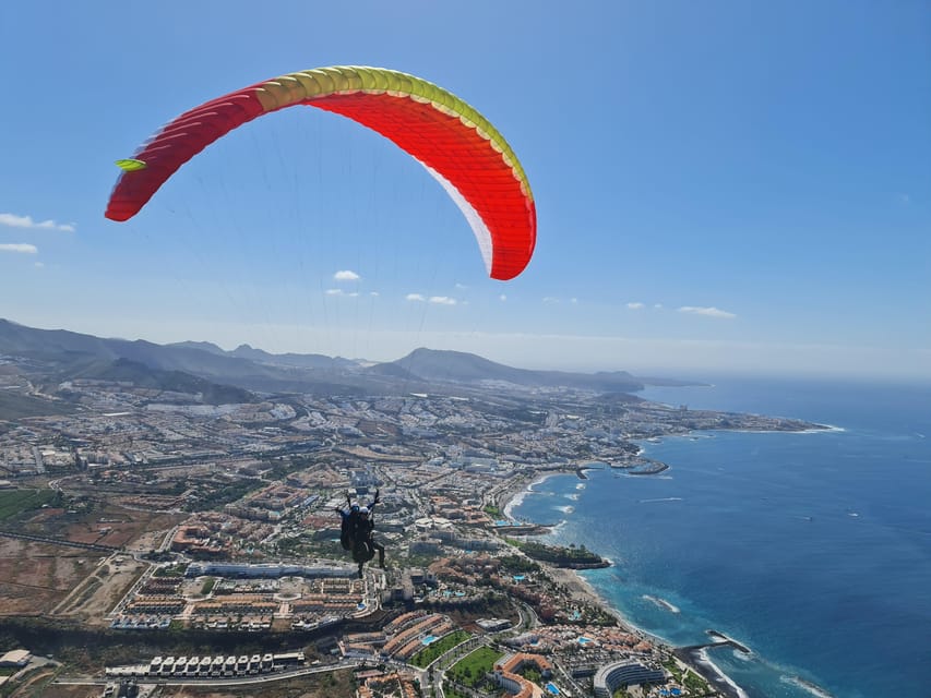 Tenerife: Tandem Paragliding in Adeje with hotel transfer - Taking off above Adeje