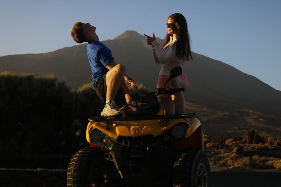 Tenerife: Teide Volcano Sunset Quad Bike Tour with Drinks - Cold air on a warm island