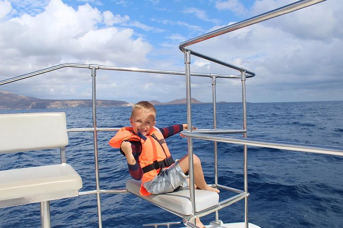 Whale Watching Catamaran Cruise with Transfer, Buffet by MC - Tapas, fruit, beer, and a proper break